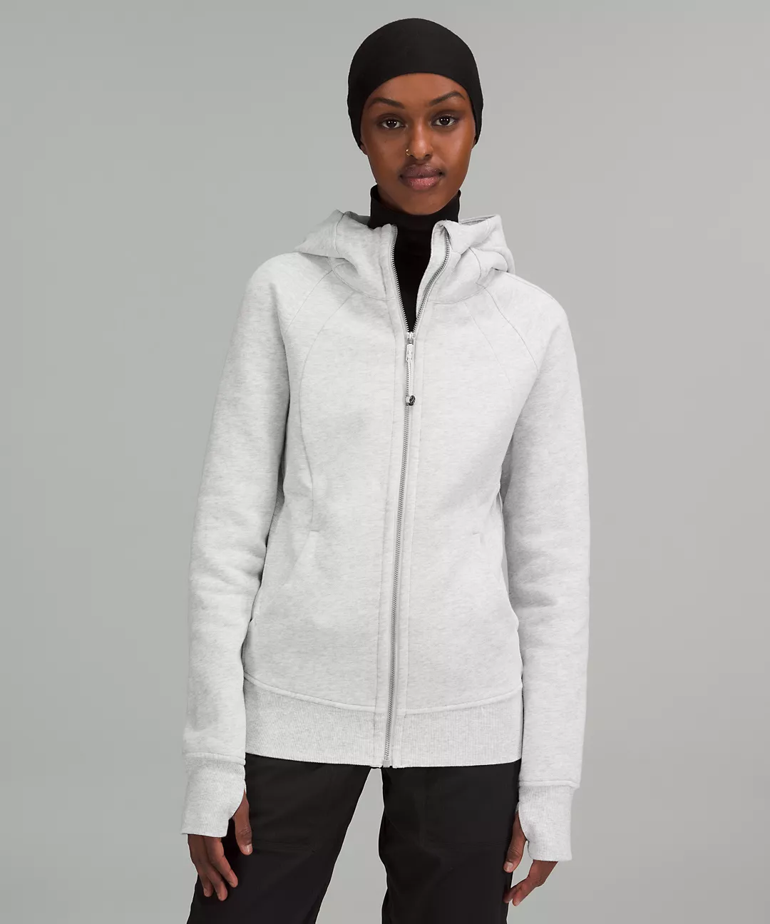 Women's Lululemon Scuba Full Zip Hoodie-Heathered Grey  Main Image